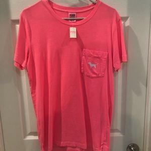 PINK oversized tee.